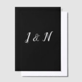 Invitations En Vélin Papier transparent noir personnalisé (Compenser)