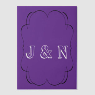 Invitations En Vélin Papier Vellum Translucide Purple Personnalisé