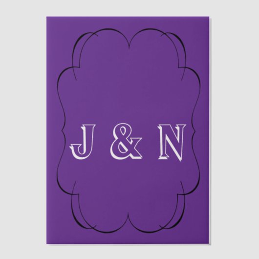 Invitations En Vélin Papier Vellum Translucide Purple Personnalisé (Recto)