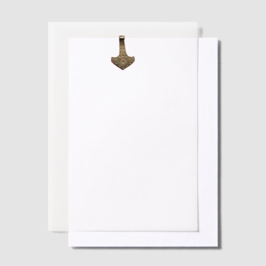 Invitations En Vélin Papiers en vellum Gold Thor Hammer (Compenser)