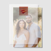 Invitations En Vélin Papiers en vellum Red Chili Peppers (Décalage (Couple))