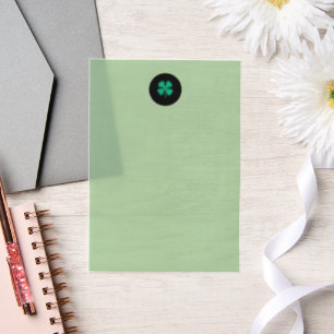 Invitations En Vélin Papiers en velours vert Black Irish Circle
