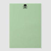 Invitations En Vélin Papiers en velours vert crâne noir (Recto)
