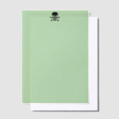 Invitations En Vélin Papiers en velours vert crâne noir (Compenser)