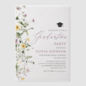 Invitations En Vélin Parti de Fleur sauvage moderne rose violet (Recto)