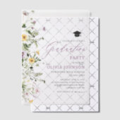 Invitations En Vélin Parti de Fleur sauvage moderne rose violet (Décalage (Invitation))