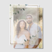 Invitations En Vélin Parties scintillant or blanc Floral Nuestra Boda M (Décalage (Couple))