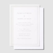 Invitations En Vélin Patricia Classic Mariage élégant (Compenser)