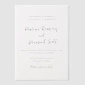 Invitations En Vélin Paulina Moderne Simple Mariage élégant (Recto)