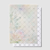 Invitations En Vélin Peine rose aux accents violet et bleu (Décalage (Invitation))