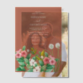 Invitations En Vélin Périwinkle Burnt Orange Terracotta Mariage (Décalage (Couple))