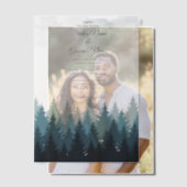 Invitations En Vélin Pine Arbre Aquarelle Forêt Mariage rustique (Décalage (Couple))
