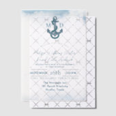 Invitations En Vélin Plage côtière Ancre de plage Mariage nautique (Décalage (Invitation))