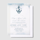 Invitations En Vélin Plage côtière Ancre de plage Mariage nautique (Compenser)