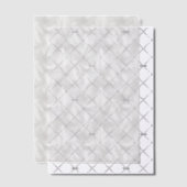 Invitations En Vélin Plumes grises et blanches Revêtement de vellum (Décalage (Invitation))