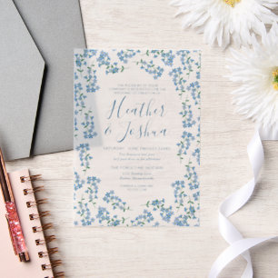 Invitations En Vélin Plutôt Oubliez-Moi Non Mariage Floral