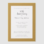 Invitations En Vélin Police classique de l'anniversaire du mariage avec (Recto)