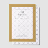 Invitations En Vélin Police classique de l'anniversaire du mariage avec (Décalage (Invitation))