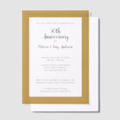 Invitations En Vélin Police classique de l'anniversaire du mariage avec (Compenser)