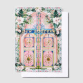 Invitations En Vélin Porte tropicale | Nouvelle adresse (Compenser)