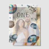 Invitations En Vélin Premier voyage autour de l'Anniversaire des astron (Décalage (Couple))