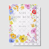 Invitations En Vélin Printemps Fleurs d'aquarelle mariage Enregistrer l (Décalage (Invitation))