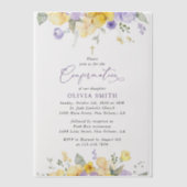 Invitations En Vélin Purple Flowers, Yellow Flowers, Boho, Confirmation (Recto)
