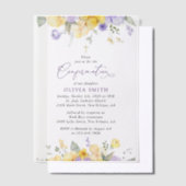 Invitations En Vélin Purple Flowers, Yellow Flowers, Boho, Confirmation (Compenser)