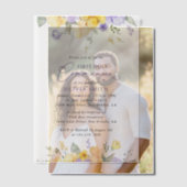 Invitations En Vélin Purple Flowers, Yellow Flowers, First Communion (Décalage (Couple))