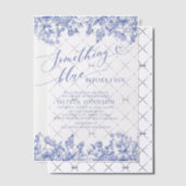 Invitations En Vélin Quelque chose de bleu avant de faire Fête des mari (Décalage (Invitation))