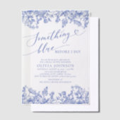 Invitations En Vélin Quelque chose de bleu avant de faire Fête des mari (Compenser)