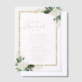 Invitations En Vélin Quinceanera Espagnol Words Rose Or (Compenser)