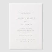 Invitations En Vélin Rachel Mariage élégant formel Enregistrer la date (Recto)