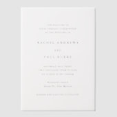 Invitations En Vélin Rachel Mariage formel élégant (Recto)