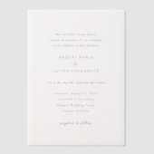 Invitations En Vélin Raquel Classic Mariage élégant (Recto)