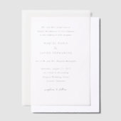 Invitations En Vélin Raquel Classic Mariage élégant (Compenser)