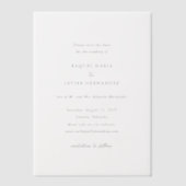 Invitations En Vélin Raquel Classic Mariage élégant Enregistrer la date (Recto)