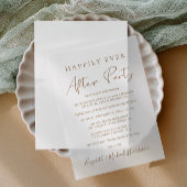 Invitations En Vélin Réception De Mariage Chic Gold Script