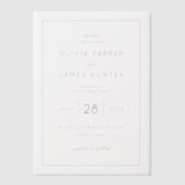 Invitations En Vélin Refined Navy Calligraphy Template (Recto)