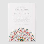 Invitations En Vélin Regal Majestic Festival Elegance Mandala Mariage (Recto)