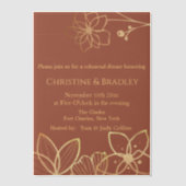 Invitations En Vélin Répétition du cuivre et de l'or (Recto)