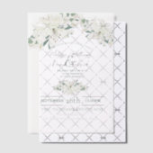 Invitations En Vélin Ressort Botanique Vert Mariage Floral blanc (Décalage (Invitation))