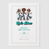 Invitations En Vélin Retro Disco Queens Anniversaire Photo (Recto)