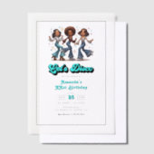 Invitations En Vélin Retro Disco Queens Anniversaire Photo (Compenser)