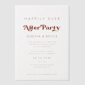 Invitations En Vélin Retro élégant Heureusement Jamais Après La Fête (Recto)