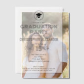 Invitations En Vélin Retro Stylish Black Mixte Fonts Graduation Party (Décalage (Couple))