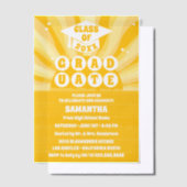 Invitations En Vélin Retro sunshine Graduation Party (Compenser)
