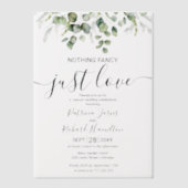 Invitations En Vélin Rien de fantaisie Juste Amour Mariage (Recto)