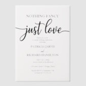 Invitations En Vélin Rien de fantaisie Juste Amour Mariage Décontracté (Recto)