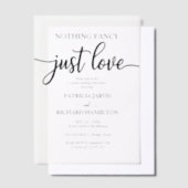 Invitations En Vélin Rien de fantaisie Juste Amour Mariage Décontracté (Compenser)